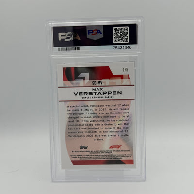 PSA 9 - 1/5 MAX VERSTAPPEN #SDMV - SPEED DEMONS - RED REFRACTOR