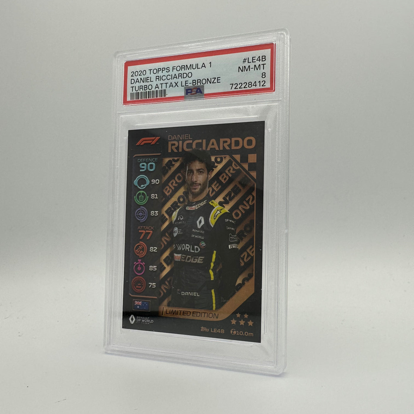 PSA 8 -   DANIEL RICCIARDO  #LE4B - LIMITED EDITION - BRONZE