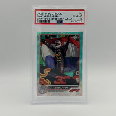 PSA 10 - 69/99 MAX VERSTAPPEN #2 - SAPPHIRE EDITION - SSP - AQUA