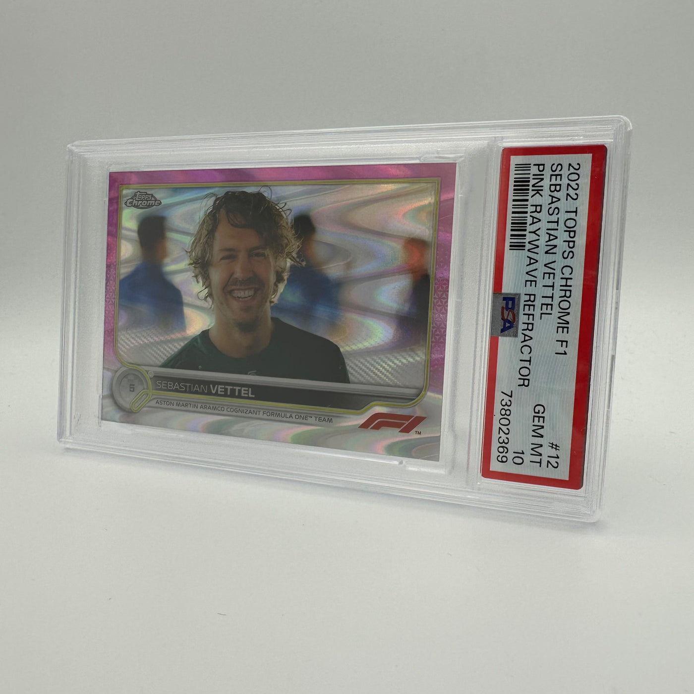 PSA 10 - 41/75 SEBASTIAN VETTEL #12 - PINK RAYWAVE REFRACTOR