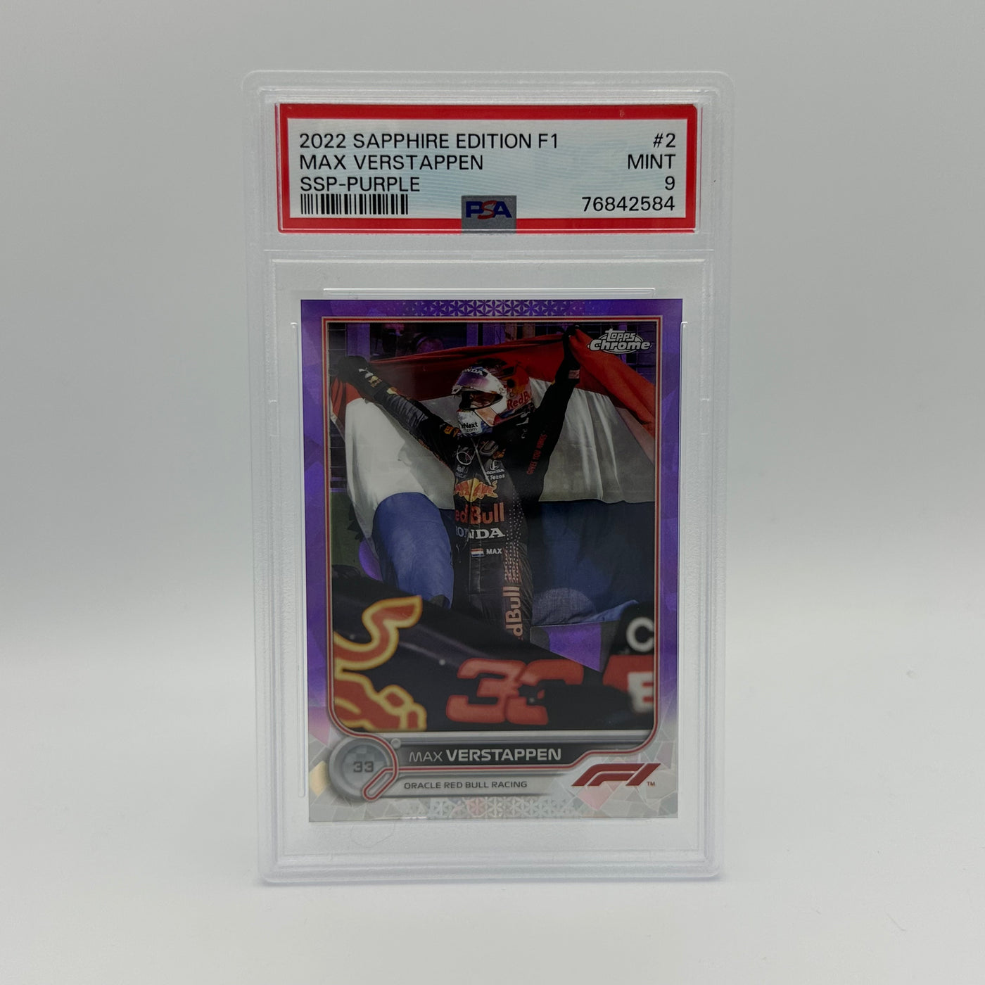 PSA 9 - 07/10 MAX VERSTAPPEN #2 -  SAPPHIRE EDITION - SSP - PURPLE