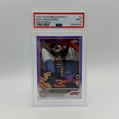 PSA 9 - 07/10 MAX VERSTAPPEN #2 -  SAPPHIRE EDITION - SSP - PURPLE