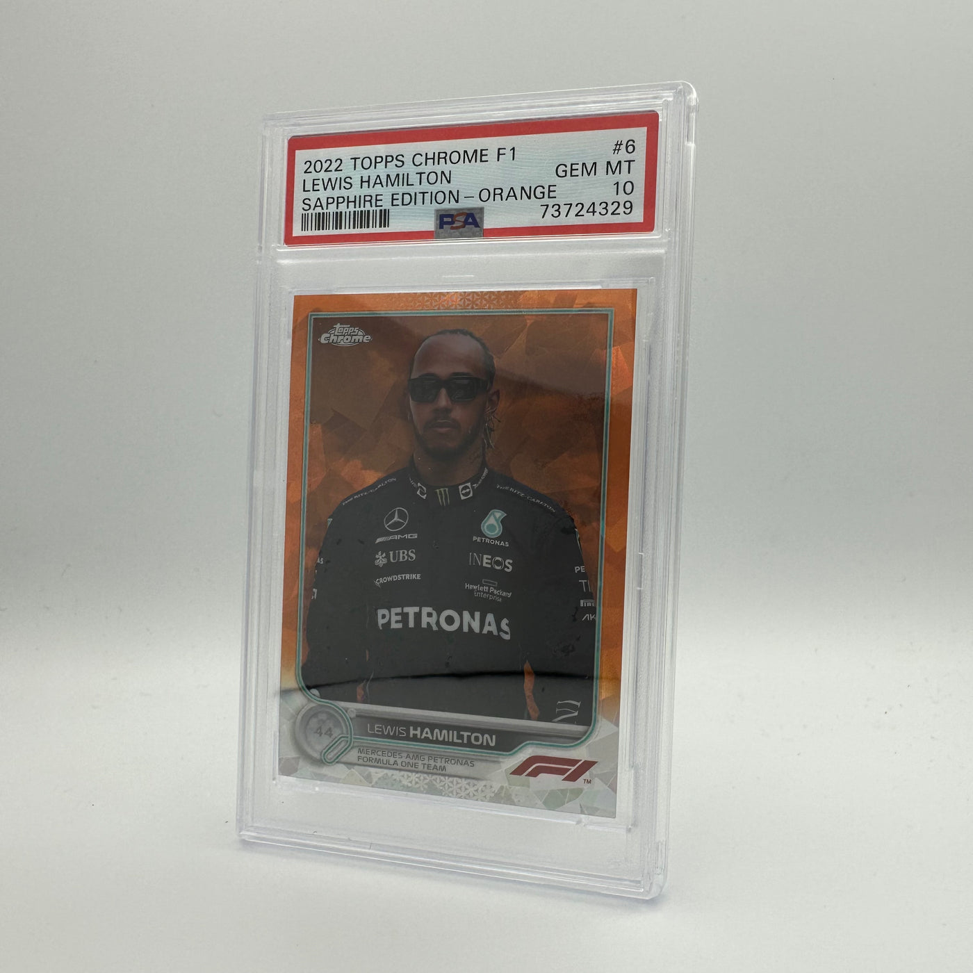 PSA 10 - 11/25 LEWIS HAMILTON #6 -  SAPPHIRE EDITION - ORANGE