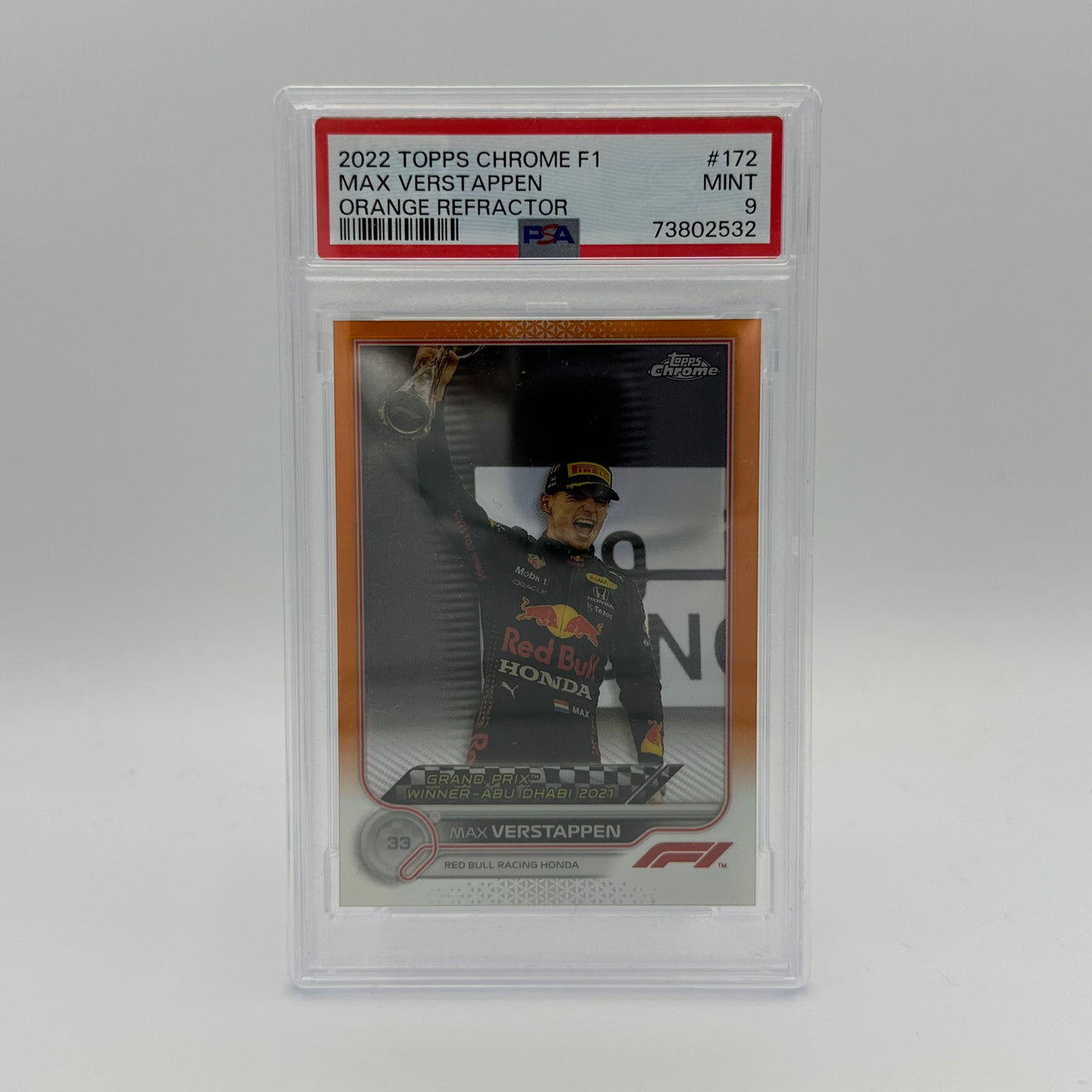 PSA 9 - 21/25 MAX VERSTAPPEN #172 -  ORANGE REFRACTOR