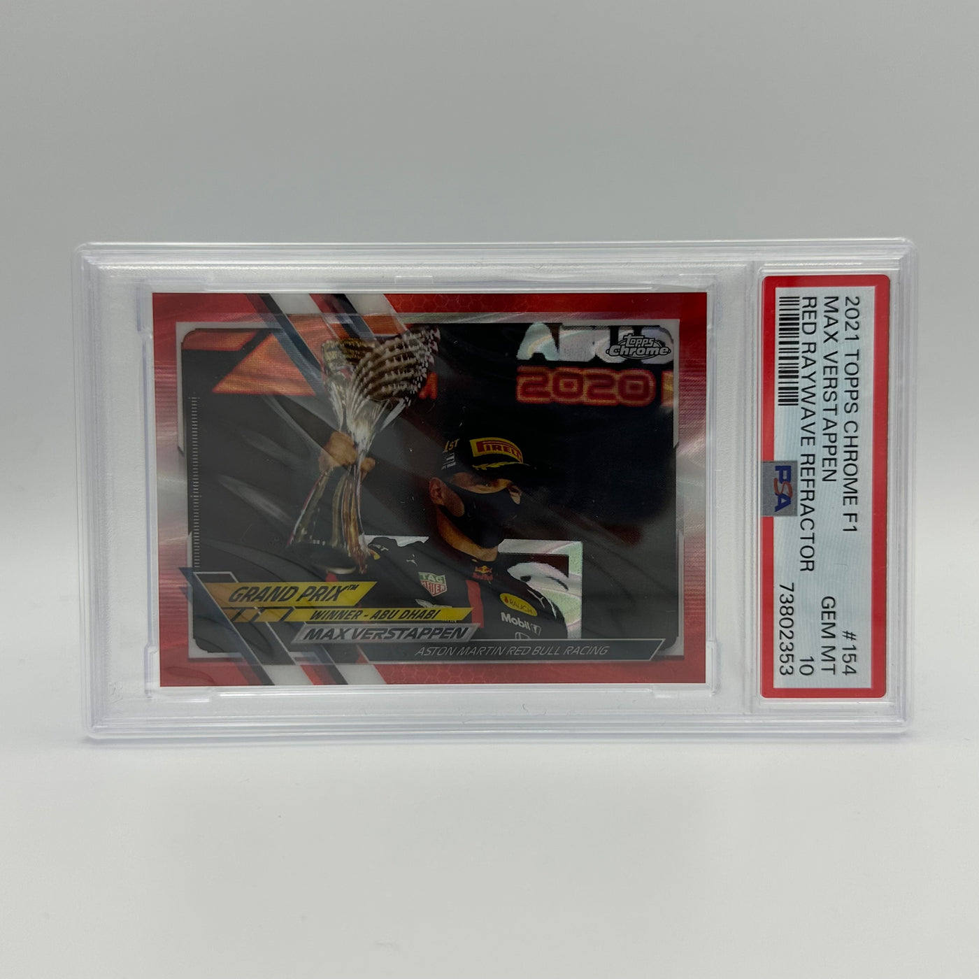 PSA 10 - 1/5 MAX VERSTAPPEN #154 - RED RAYWAVE REFRACTOR