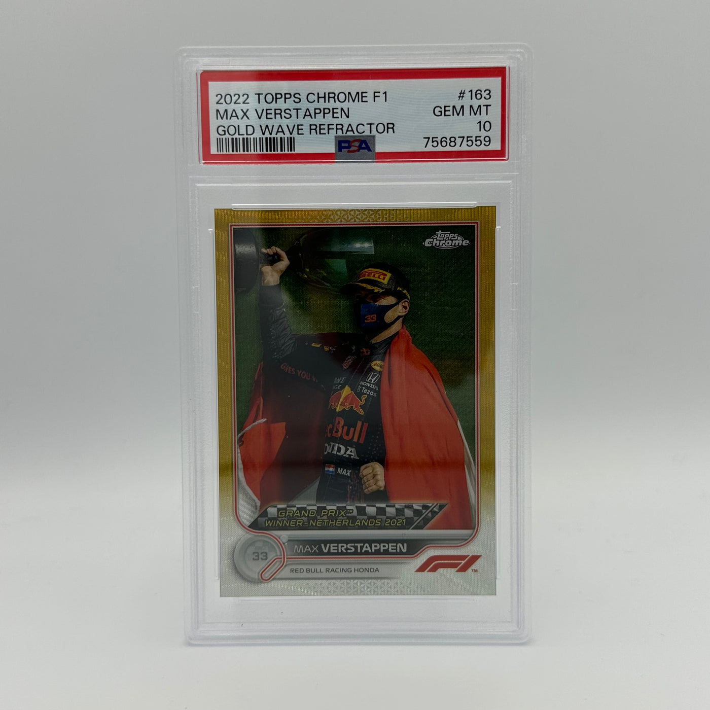 PSA 10 - 05/50 MAX VERSTAPPEN #163 - GOLD WAVE REFRACTOR