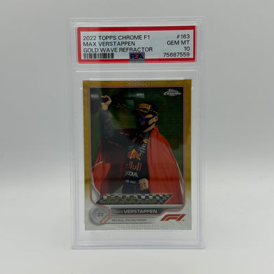 PSA 10 - 05/50 MAX VERSTAPPEN #163 - GOLD WAVE REFRACTOR