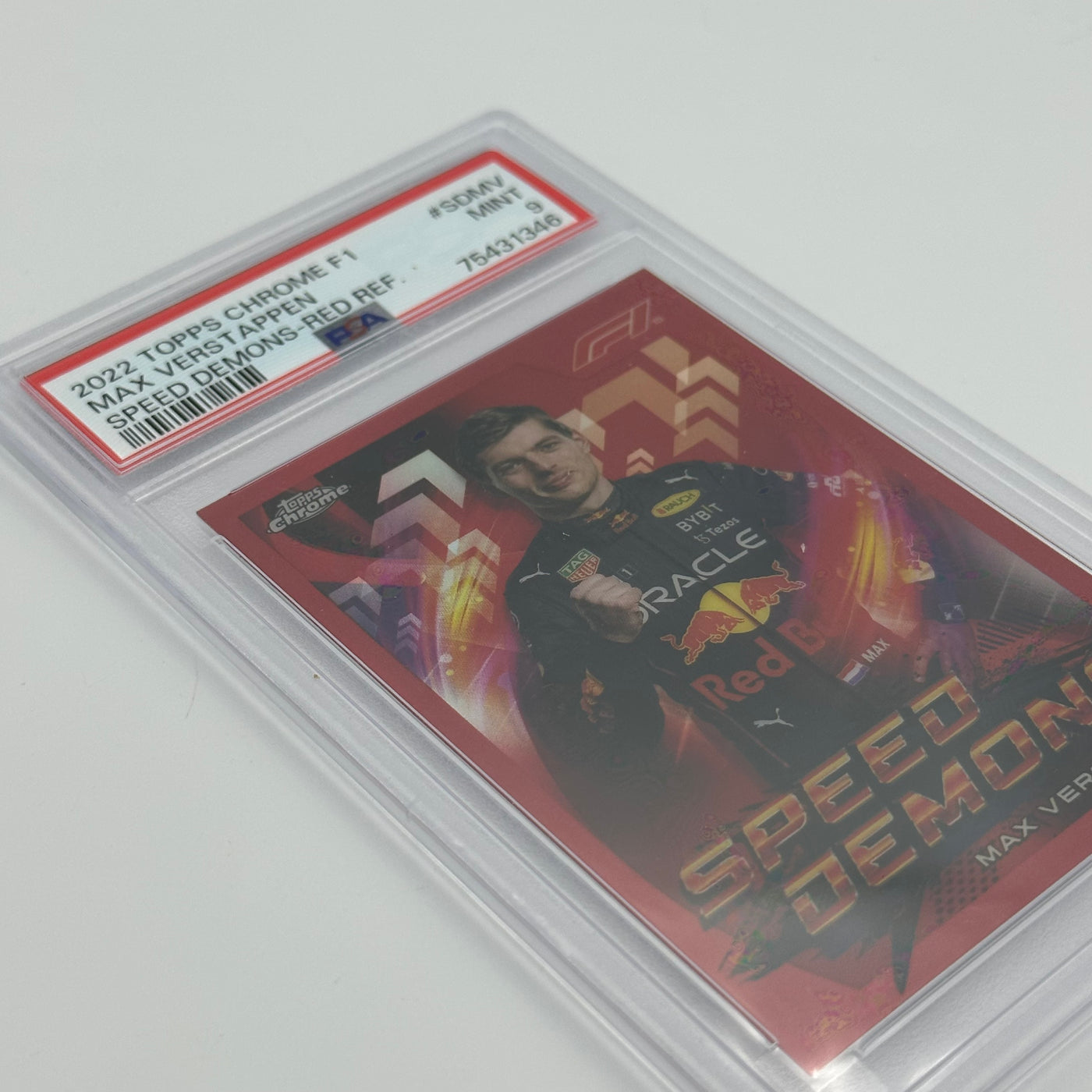 PSA 9 - 1/5 MAX VERSTAPPEN #SDMV - SPEED DEMONS - RED REFRACTOR