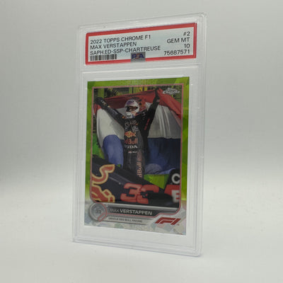 PSA 10 - /199 MAX VERSTAPPEN #2 - SAPPHIRE EDITION - SSP - CHARTREUSE