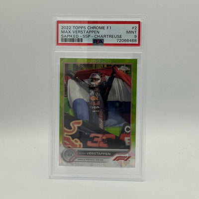 PSA 9 - 162/199 Max Verstappen #2 - Sapphire Edition - SSP - Chartreuse