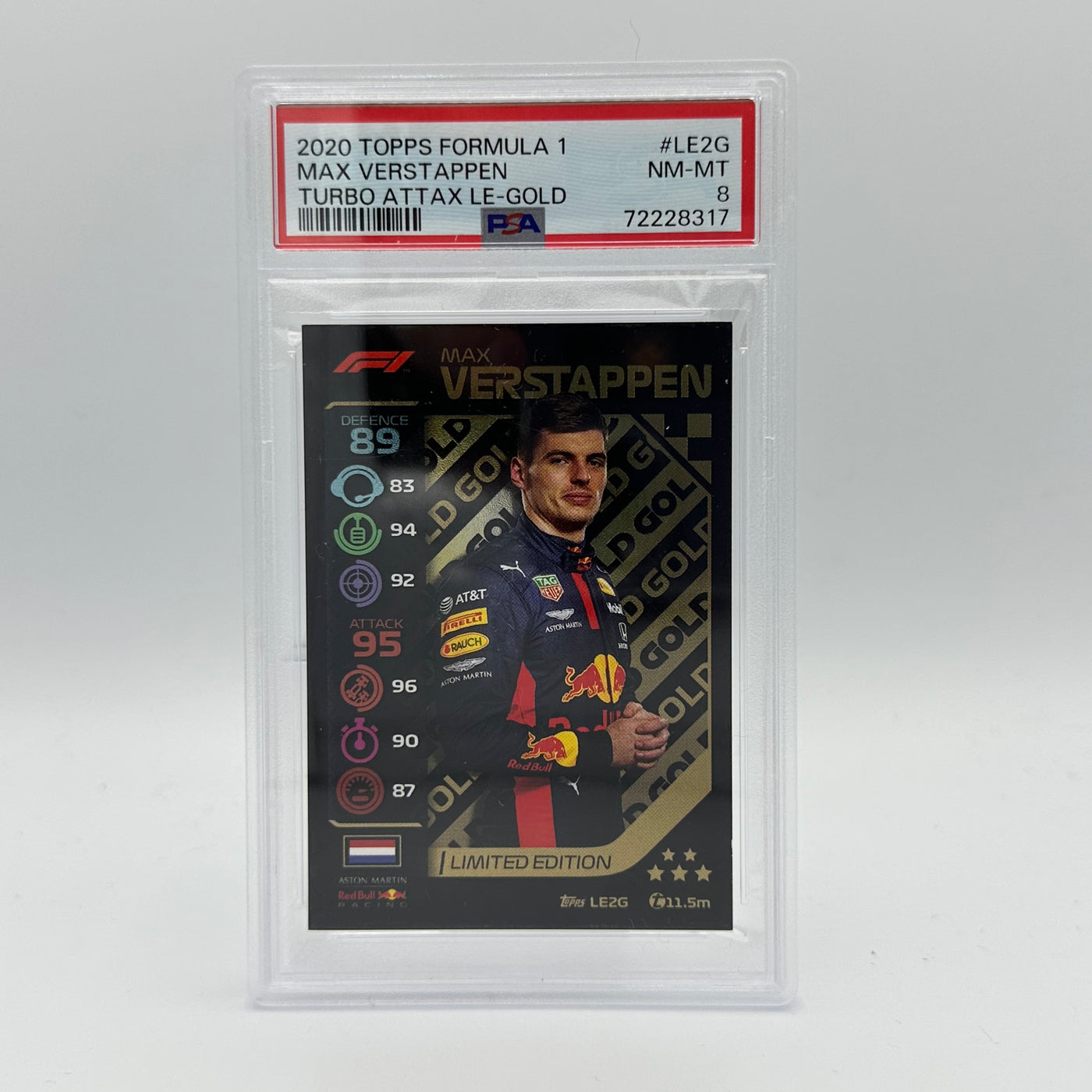 PSA 8 -   MAX VERSTAPPEN  #LE2G - LIMITED EDITION - GOLD