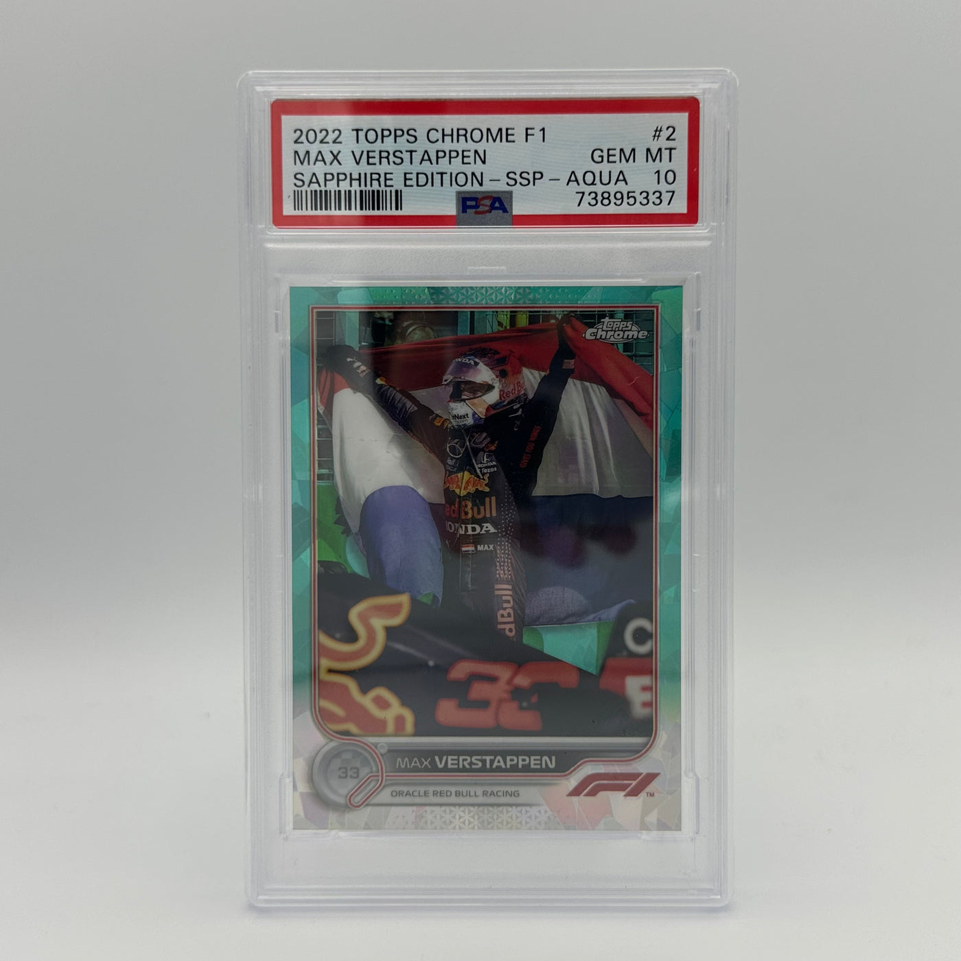 PSA 10 - 66/99 MAX VERSTAPPEN #2 - SAPPHIRE EDITION - SSP - AQUA