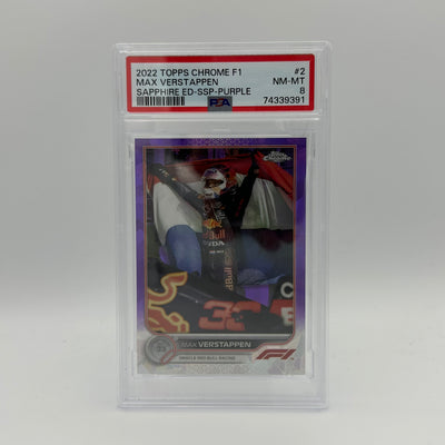 PSA 8 - 02/10 - Max Verstappen #2 - Sapphire Edition - SSP - Purple