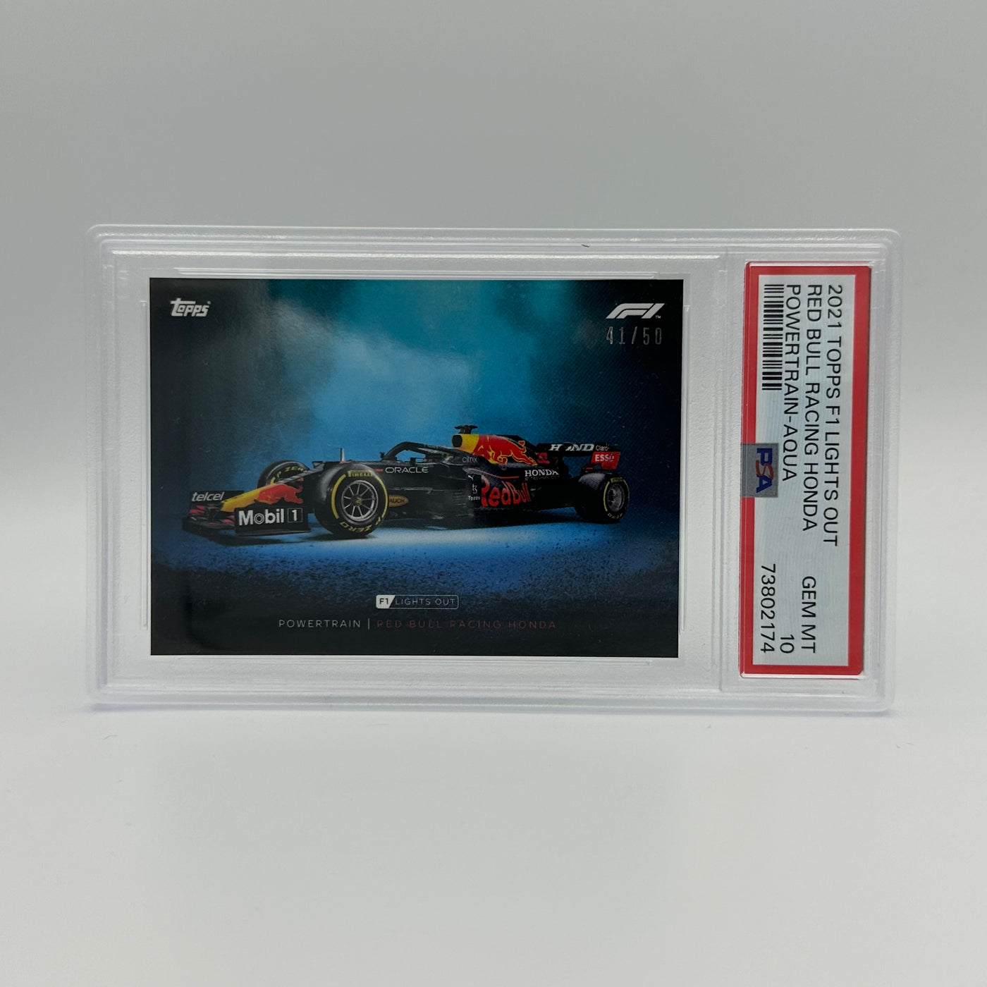 PSA 10 - 41/50 RED BULL RACING HONDA - POWERTRAIN - AQUA