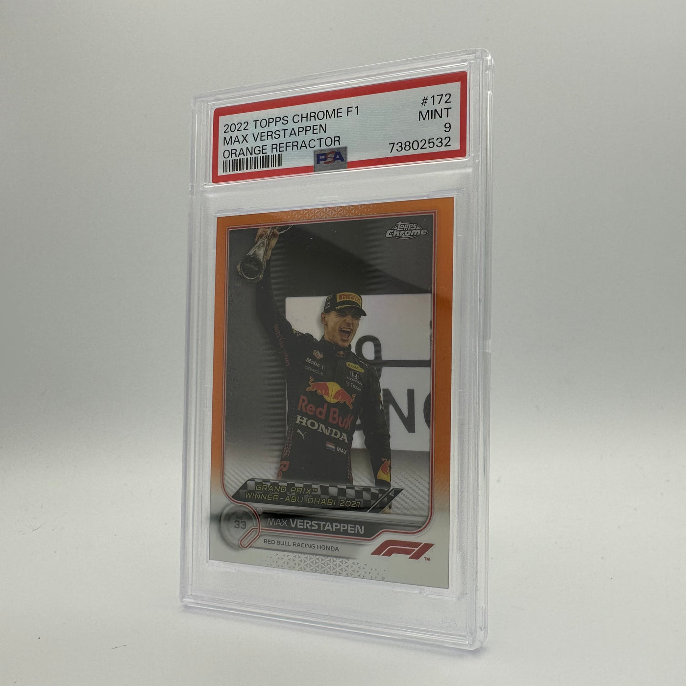 PSA 9 - 21/25 MAX VERSTAPPEN #172 -  ORANGE REFRACTOR