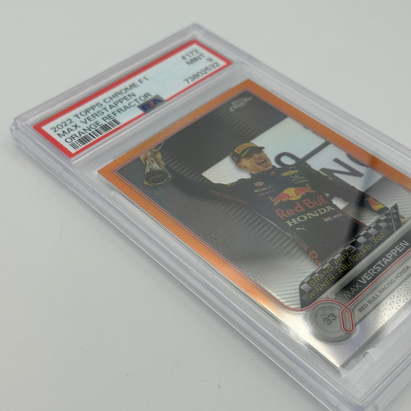 PSA 9 - 21/25 MAX VERSTAPPEN #172 -  ORANGE REFRACTOR