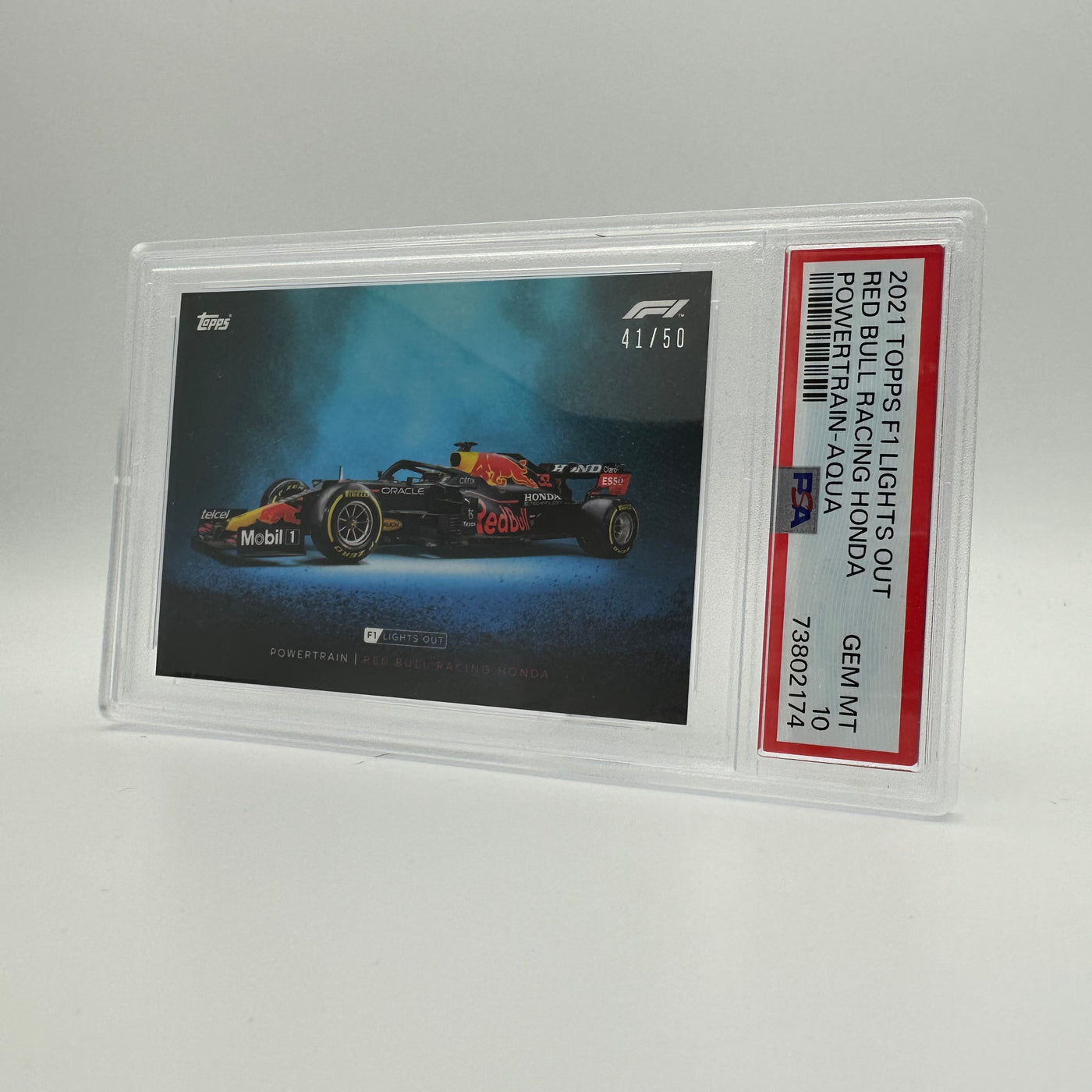 PSA 10 - 41/50 RED BULL RACING HONDA - POWERTRAIN - AQUA