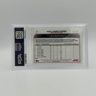 PSA 9 - 07/10 MAX VERSTAPPEN #2 -  SAPPHIRE EDITION - SSP - PURPLE