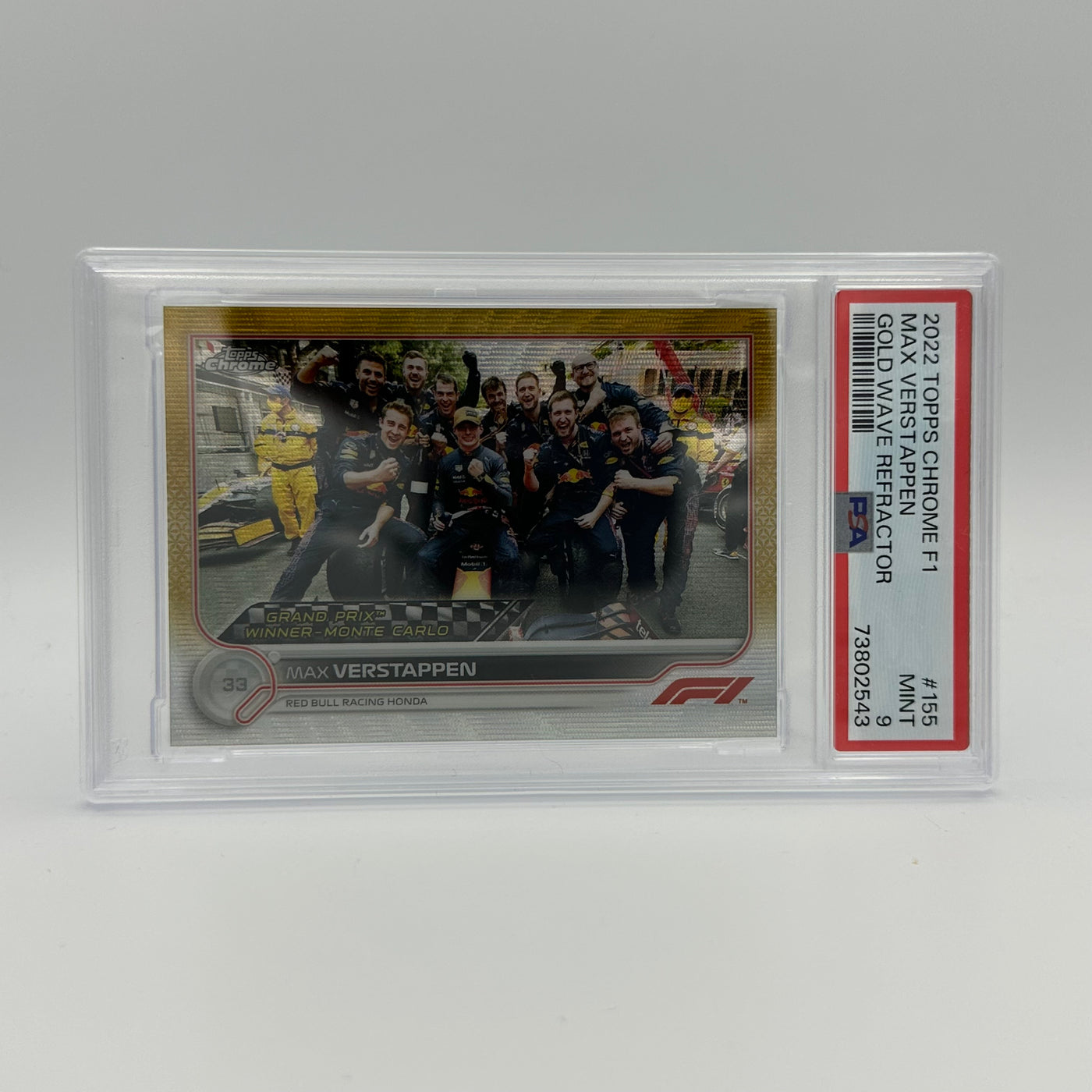 PSA 9 - 12/50 MAX VERSTAPPEN #155 - GOLD WAVE REFRACTOR