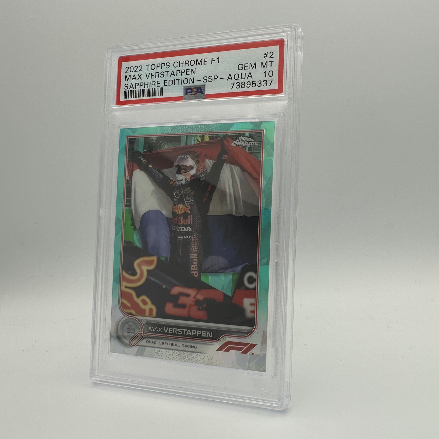 PSA 10 - 66/99 MAX VERSTAPPEN #2 - SAPPHIRE EDITION - SSP - AQUA