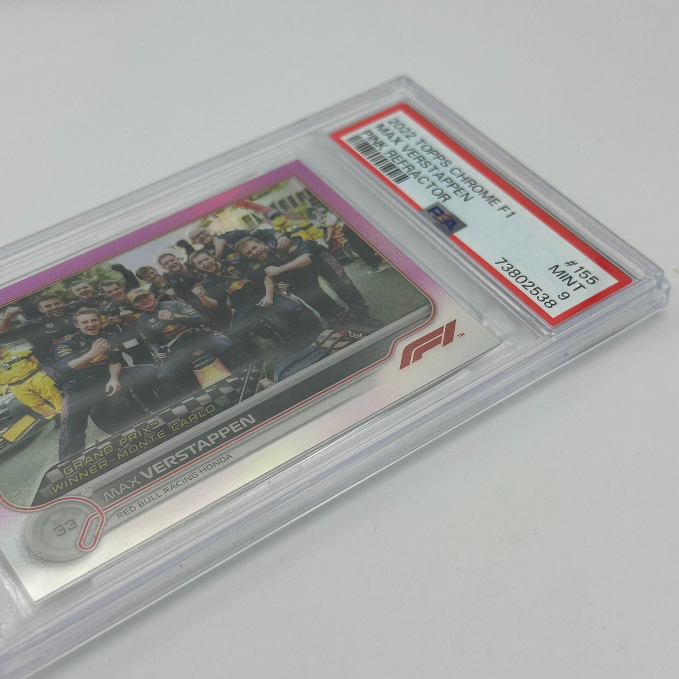 PSA 9 - 54/75 2022 MAX VERSTAPPEN #155 - PINK REFRACTOR