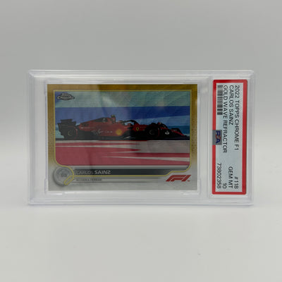 PSA 10 - 34/50 CARLOS SAINZ #118 - GOLD WAVE REFRACTOR