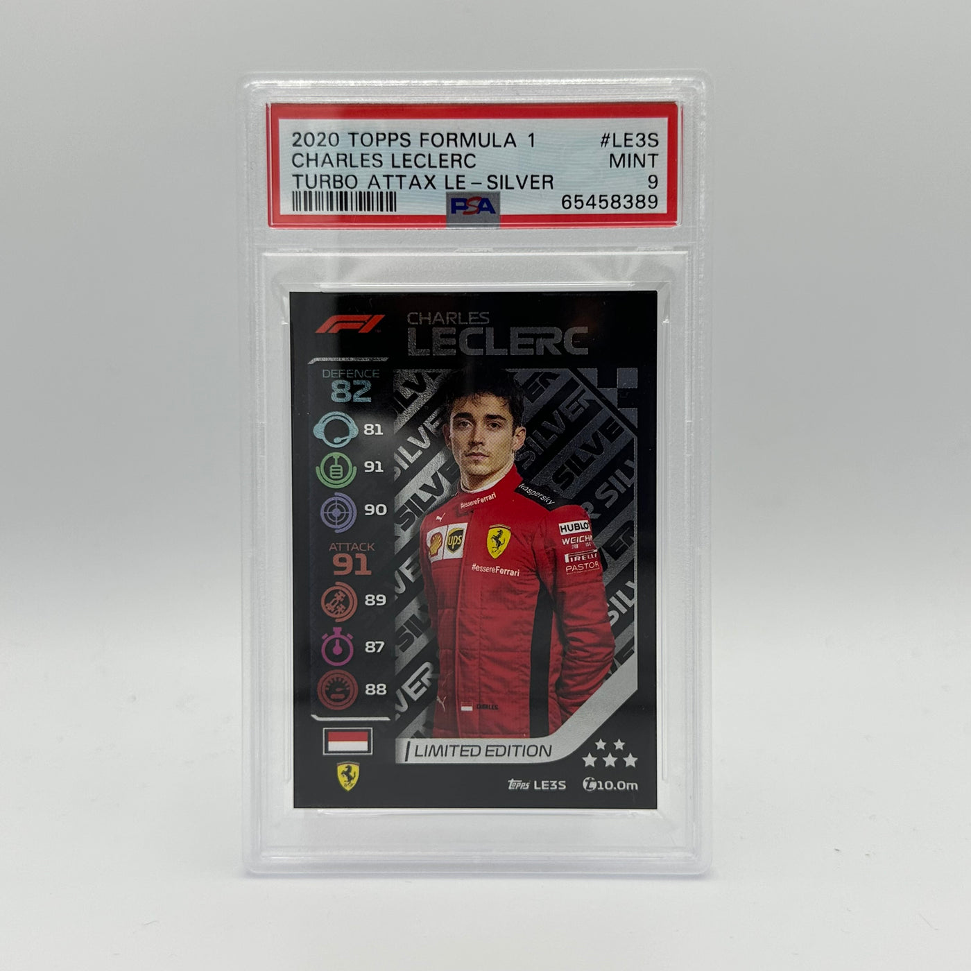 PSA 9 -   CHARLES LECLERC  #LE3S - LIMITED EDITION - SILVER