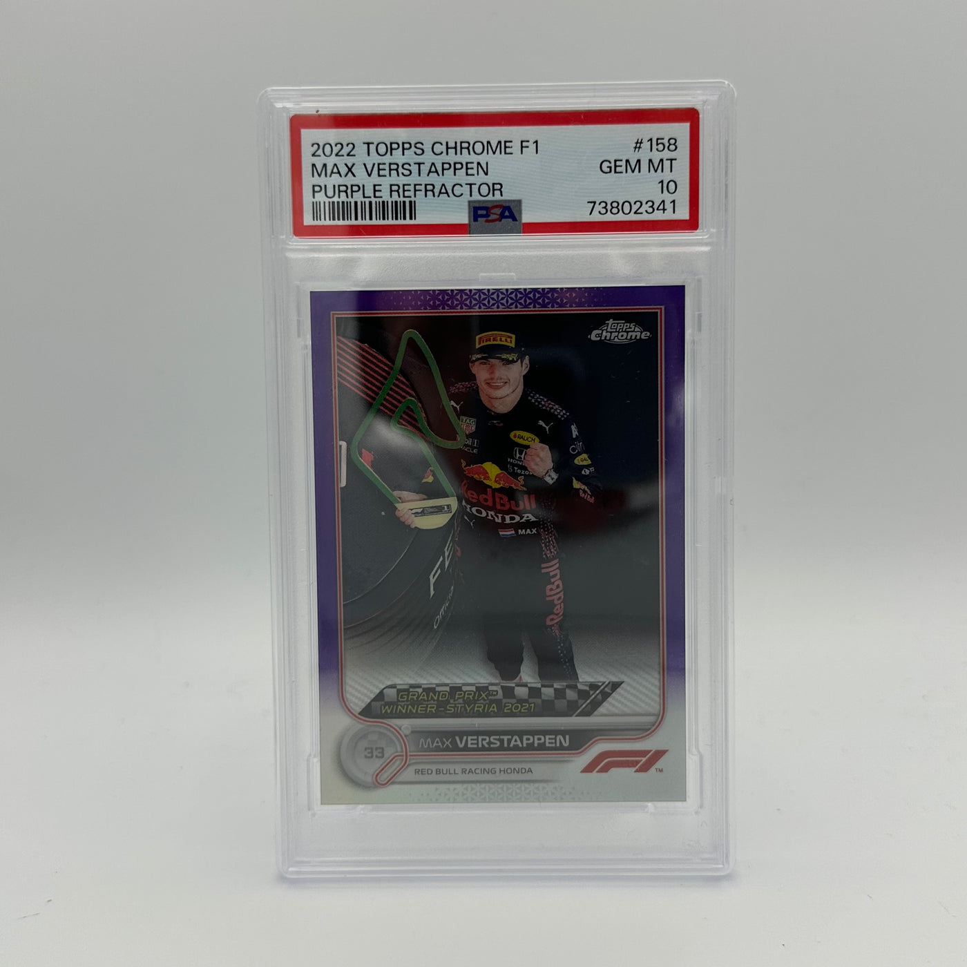 PSA 10 - 331/399 MAX VERSTAPPEN #158 - PURPLE REFRACTOR