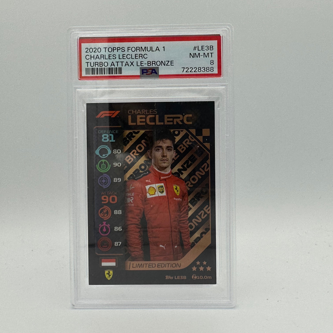 PSA 8 -   CHARLES LECLERC  #LE3B - LIMITED EDITION - BRONZE