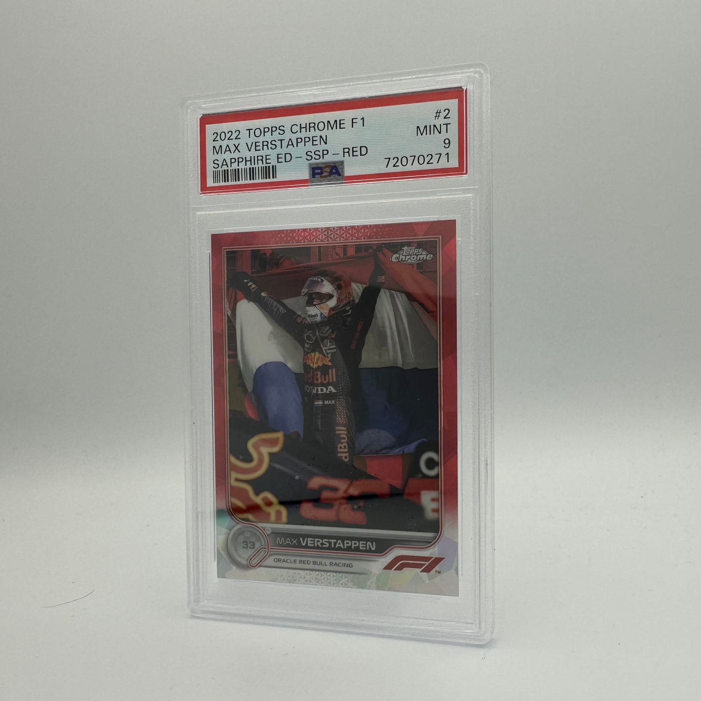 PSA 9 - 3/5 Max Verstappen #2 - Sapphire Edition - SSP - Red