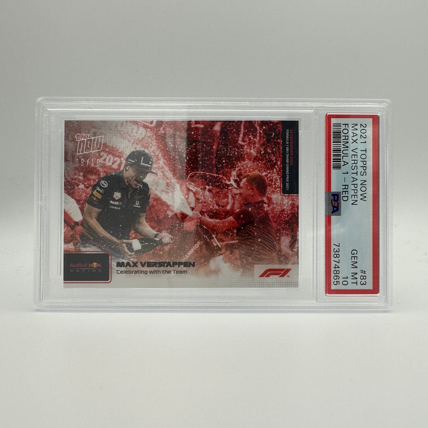 PSA 10 - 09/10 Celebrating With The Team #83 - RED