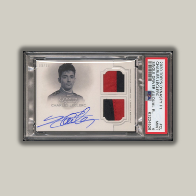 PSA 9 - /10 Charles Leclerc #CL - Dual Relic Auto - 2020 Topps Dynasty F1