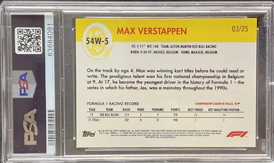 PSA 7 - 03/25 Max Verstappen #54W-5 - Orange - 2020 Topps Chrome F1