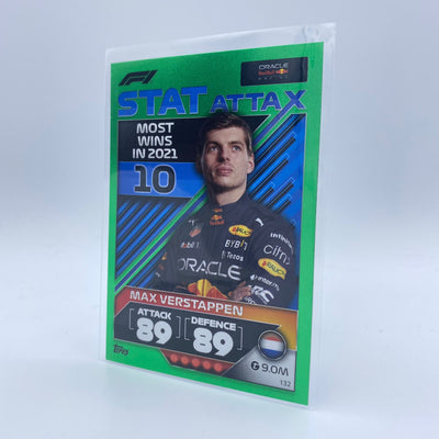 184/500 Max Verstappen #132 - F1 Stat Attax Most Wins - Turbo Attax 2022