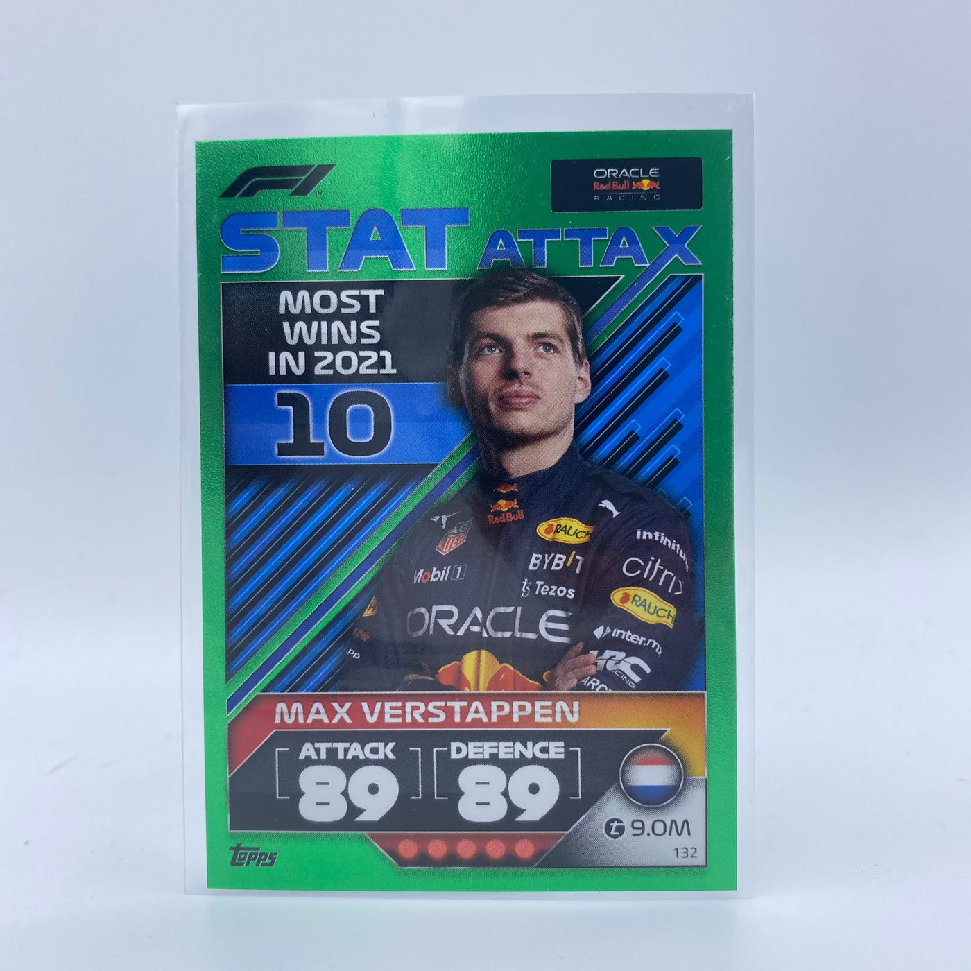 184/500 Max Verstappen #132 - F1 Stat Attax Most Wins - Turbo Attax 2022