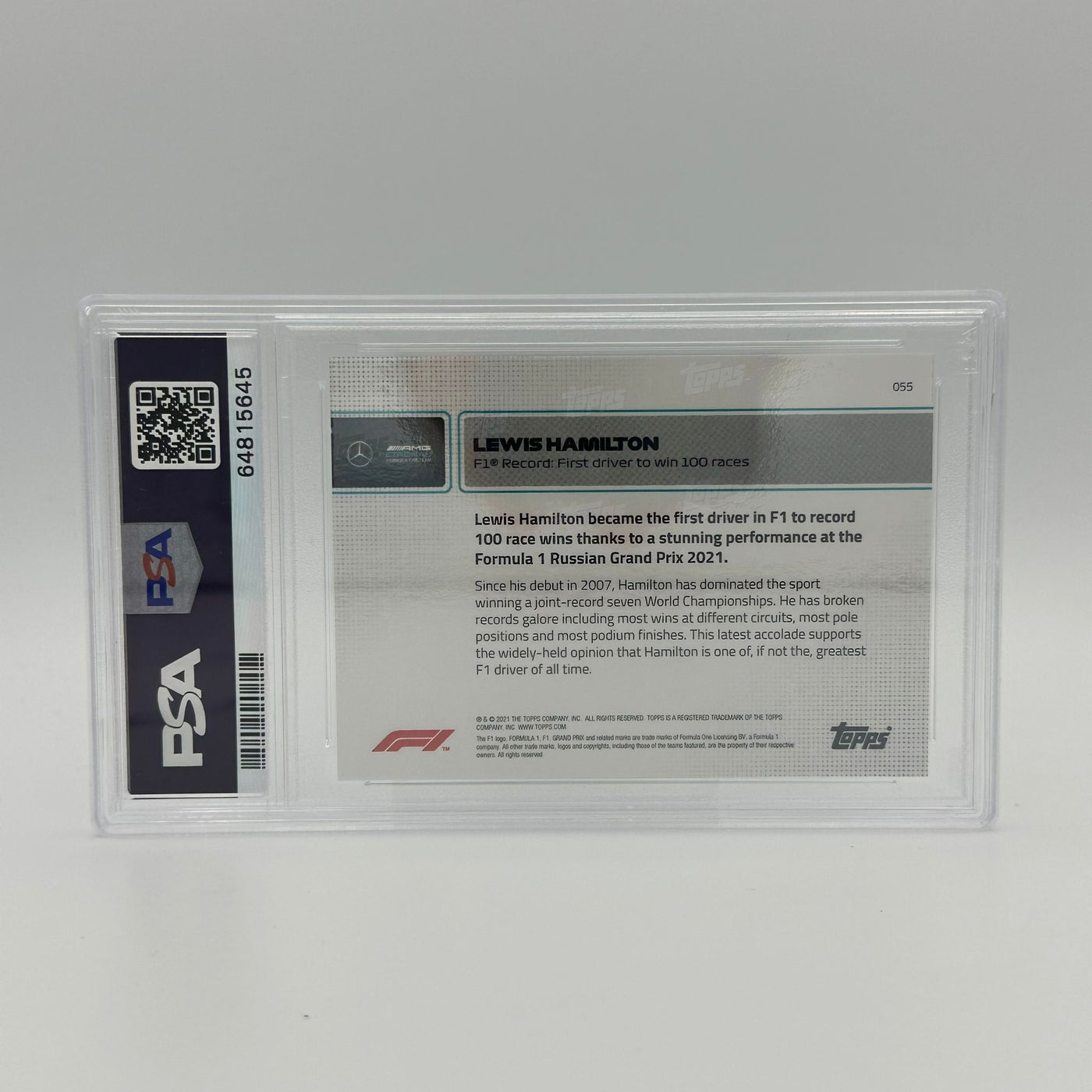 PSA10 - 15/99 - Lewis Hamilton - First Driver To Win 100 Races #55