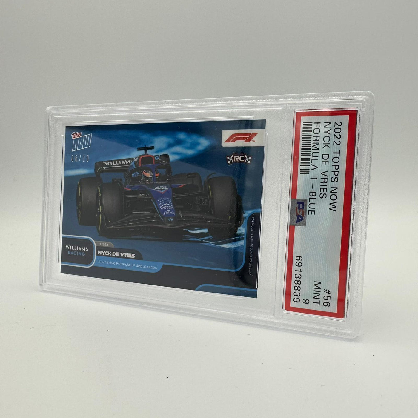 PSA 9 - 06/10 - Nyck de Vries - Impressive Formula 1 Debut #056 - Blue