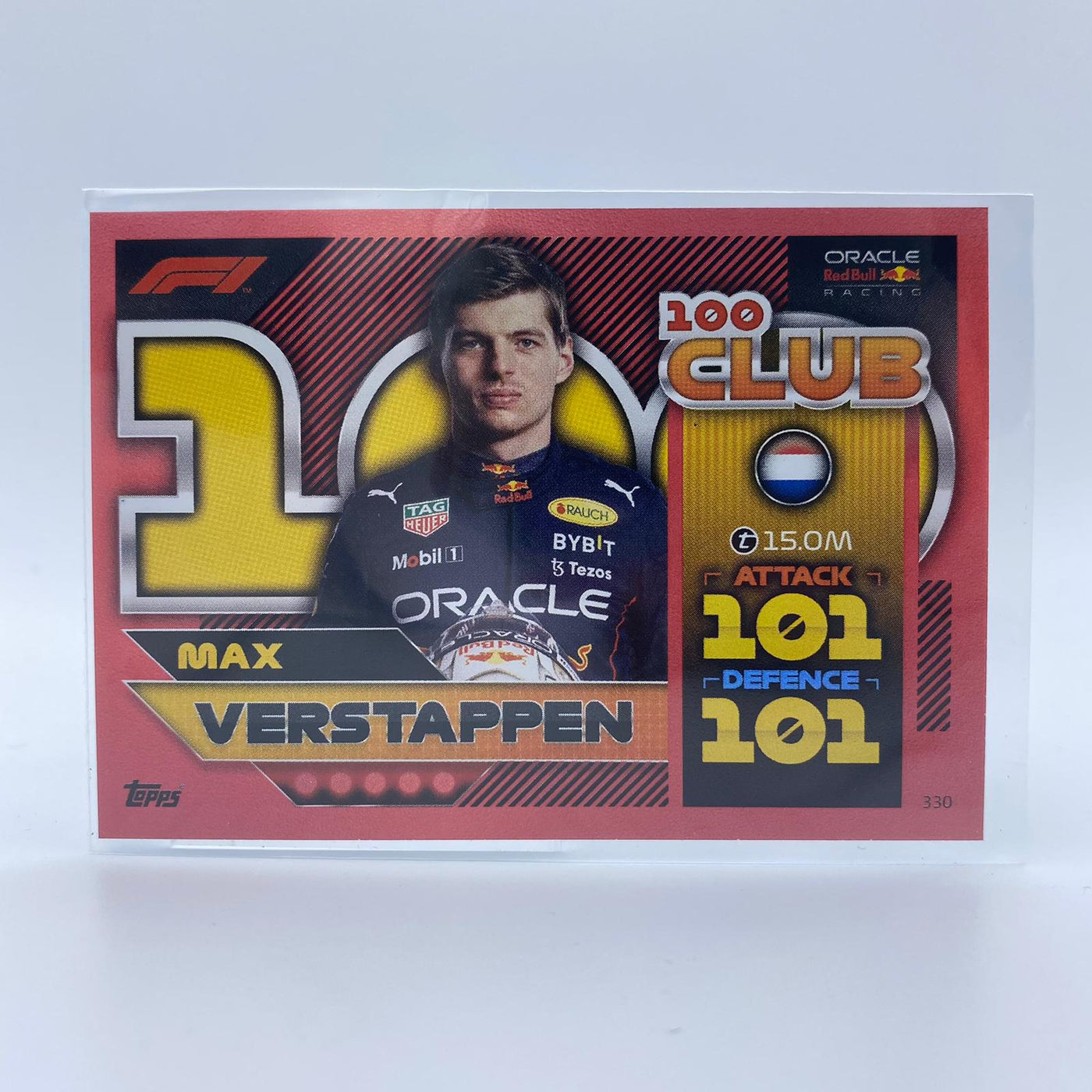 468/500 Max Verstappen #330 - F1 100 Club - Turbo Attax 2022