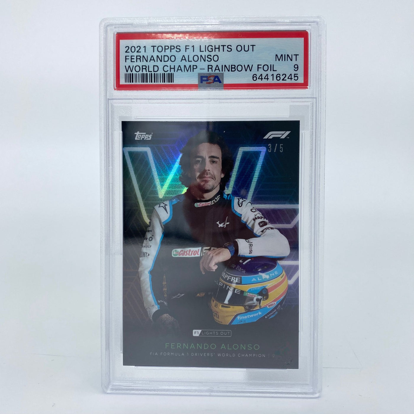 PSA 9 - 3/5 Fernando Alonso - Drivers World Champion