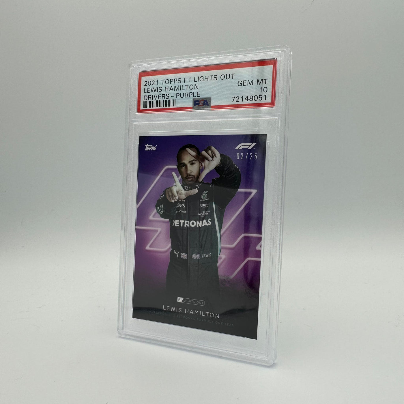 PSA 10 - 02/25 Lewis Hamilton - Drivers - Purple Parallel