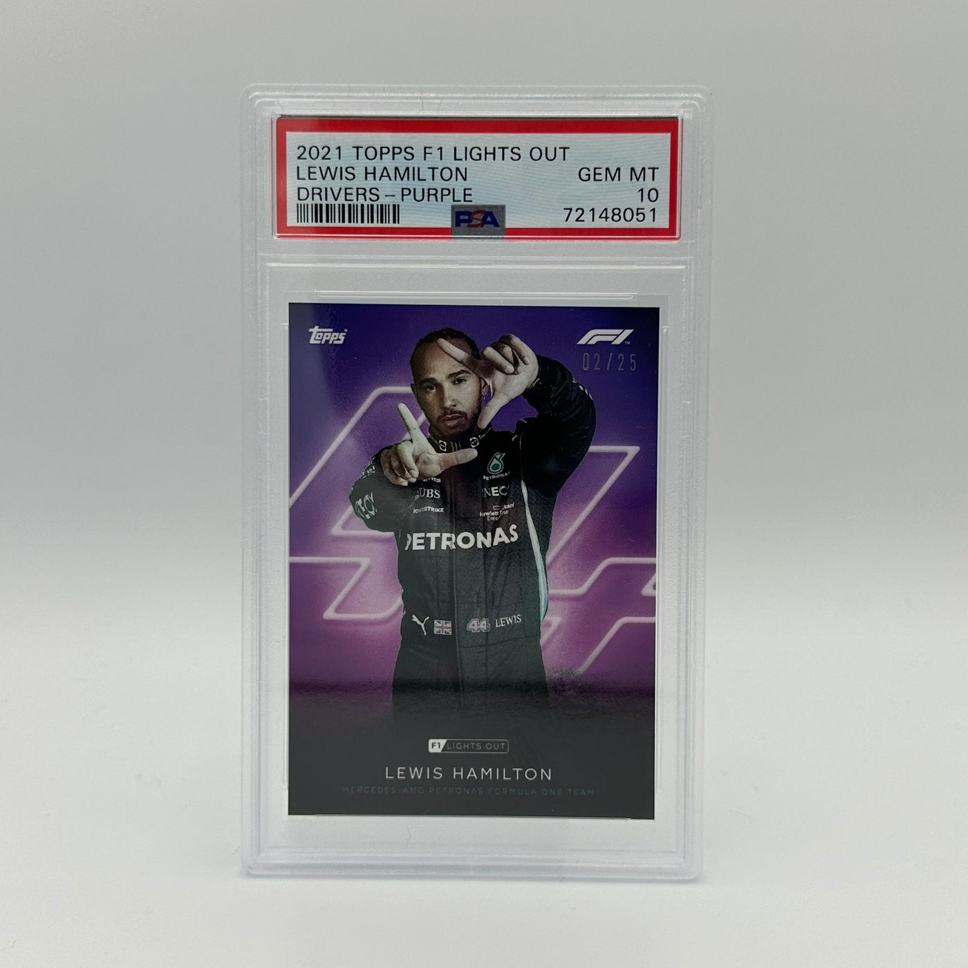 PSA 10 - 02/25 Lewis Hamilton - Drivers - Purple Parallel