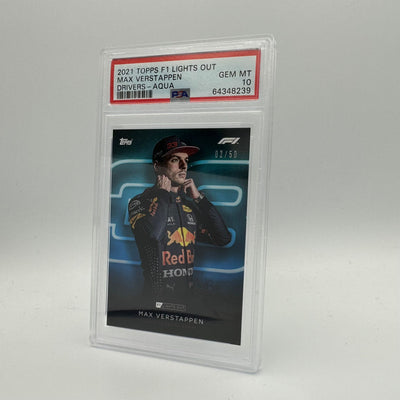 PSA 10 - 02/50 Max Verstappen - Drivers - Aqua Parallel