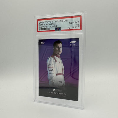 PSA 10 - 03/25 Kimi Raikkonen - Drivers - Purple Parallel