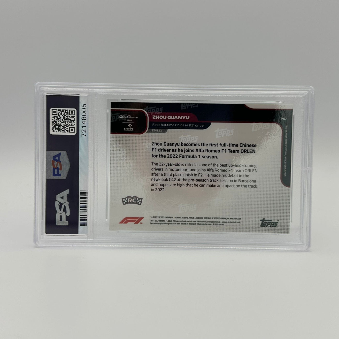 PSA 10 - 04/99 - First Full Time Chinese F1 Driver #P07