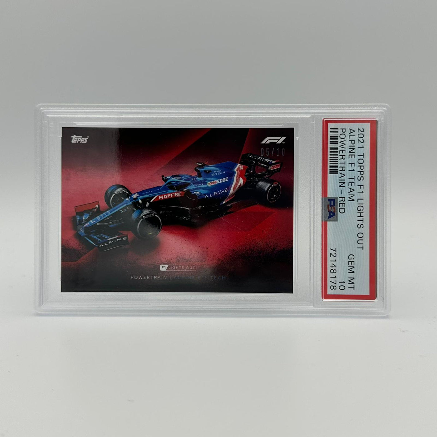 PSA 10 - 05/10 Alpine F1 Team - Powertrain -  Red Parallel