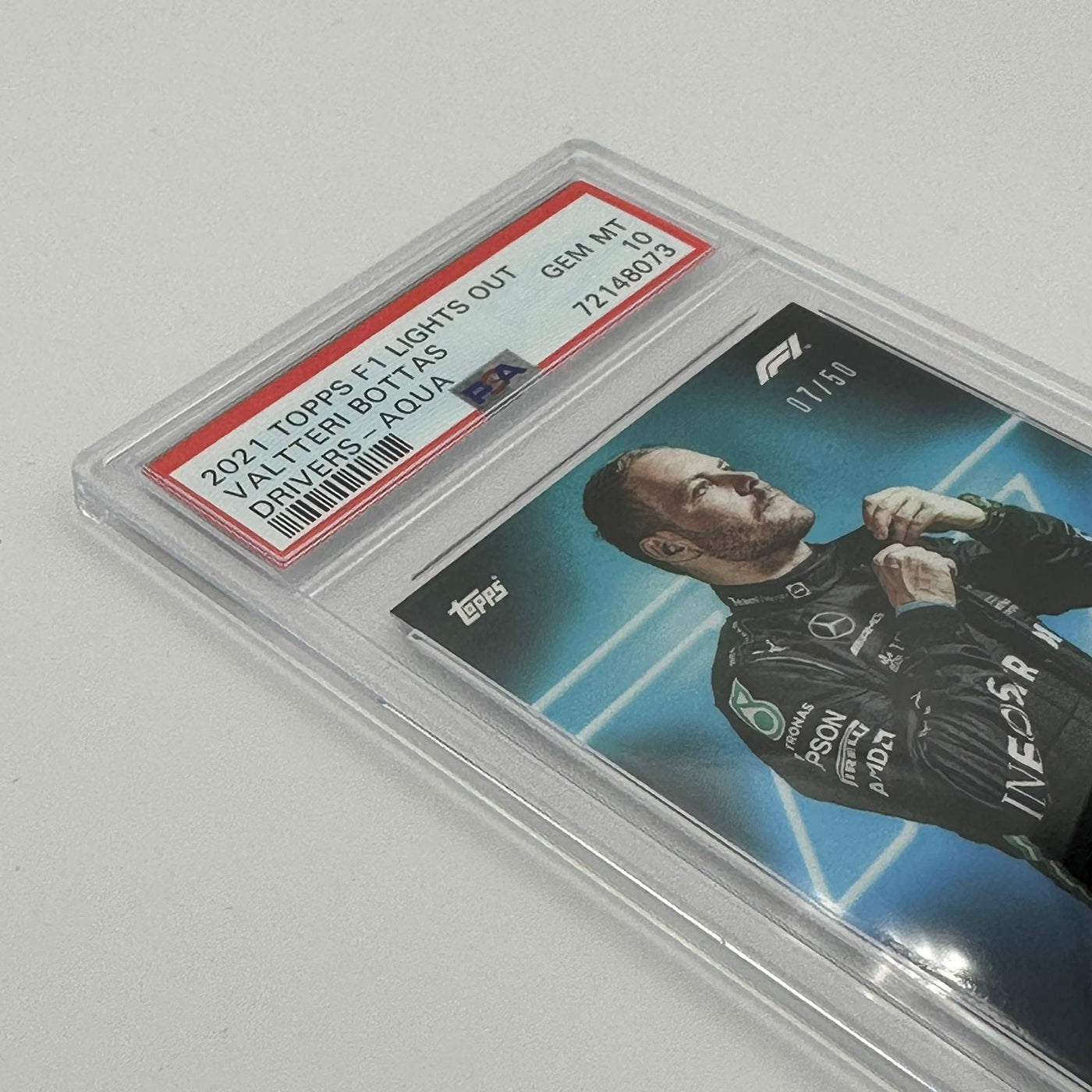 PSA 10 - 07/50 Valtteri Bottas - Drivers -  Aqua Parallel