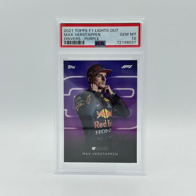 PSA 10 - 08/25 Max Verstappen - Drivers- Purple Parallel