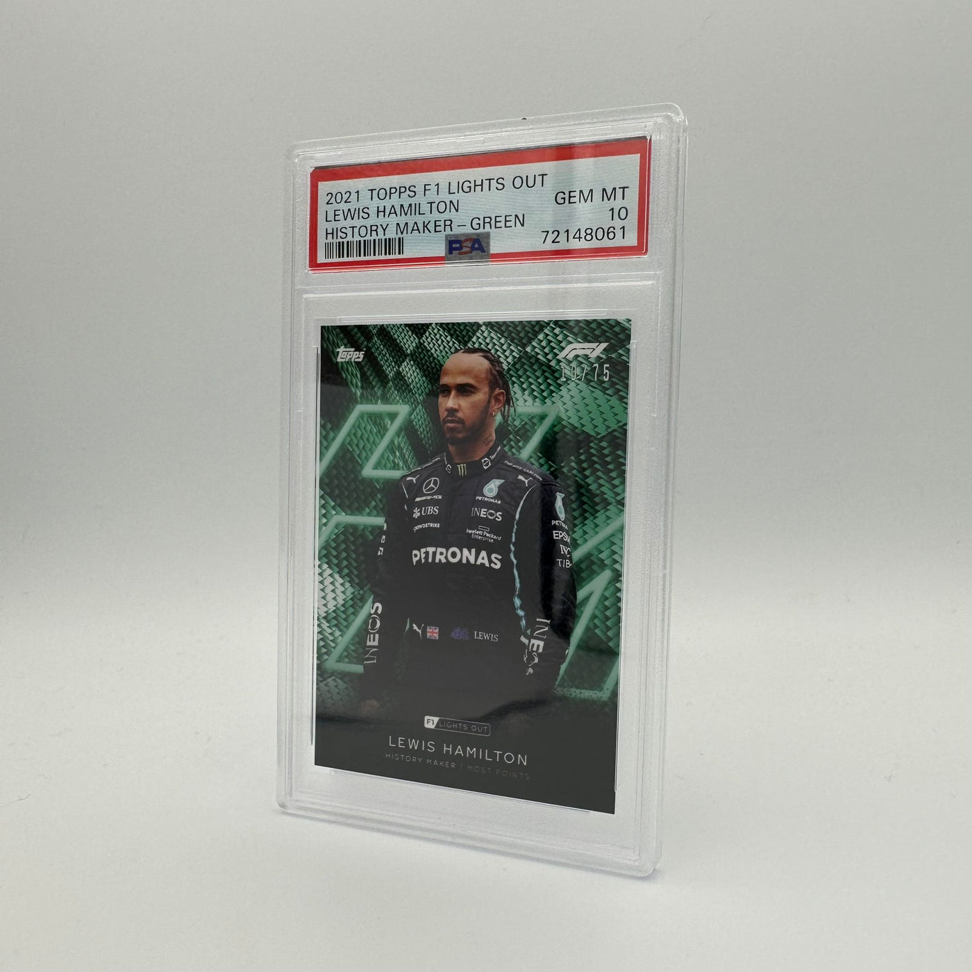 PSA 10 - 10/75 Lewis Hamilton - History Maker