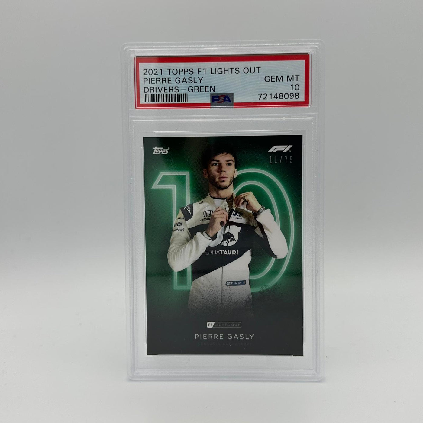 PSA 10 - 11/75 Pierre Gasly - Drivers - Green Parallel