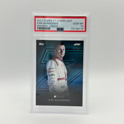 PSA 10 - 13/50 Kimi Raikkonen - Drivers -  Aqua Parallel